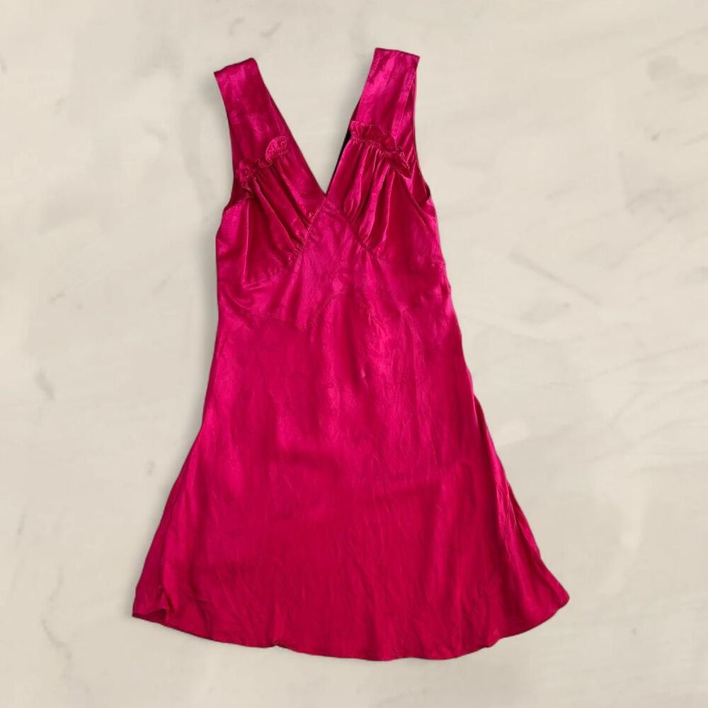 Realisation Par red Roxy dress in dragon silk mini size small